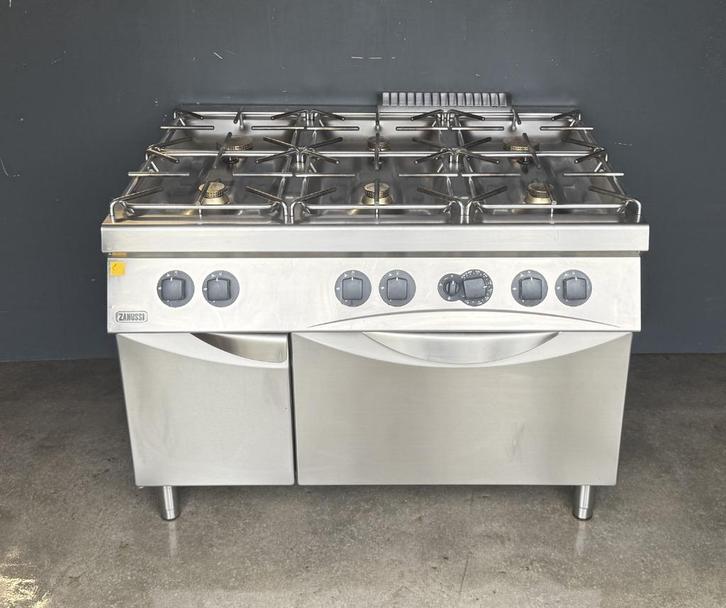 6 PITS XXL HORECA Zanussi Gasfornuis, MET XXL GASOVEN Rvs, Zakelijke goederen, Horeca | Keukenapparatuur, Fornuis, Frituur en Grillen