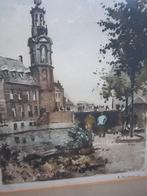 Amsterdam, Munttoren, gekl. Ets/Litho Roger HEBBELINCK, Ophalen of Verzenden