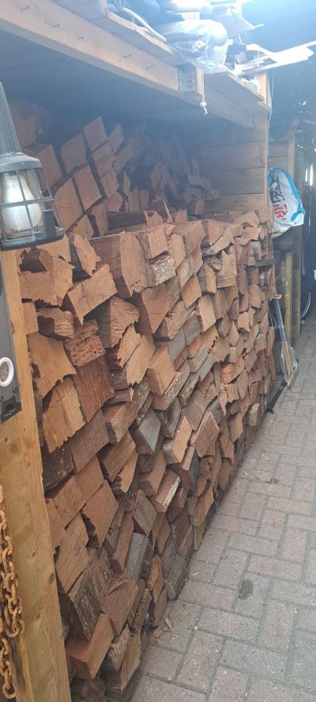 4,3 vaste kuubs m3 gestapeld droog hardhout, 175 euro per m3, Tuin en Terras, Haardhout, Blokken, Overige houtsoorten, 3 tot 6 m³