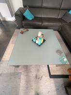 Salontafel Vierkant 110x110, Huis en Inrichting, Tafels | Salontafels, Ophalen, Gebruikt, Vierkant, Glas