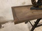 Prachtige antieke sidetable, gietijzer onderstel, uniek, Ophalen of Verzenden, Zo goed als nieuw, Nvt, Nvt