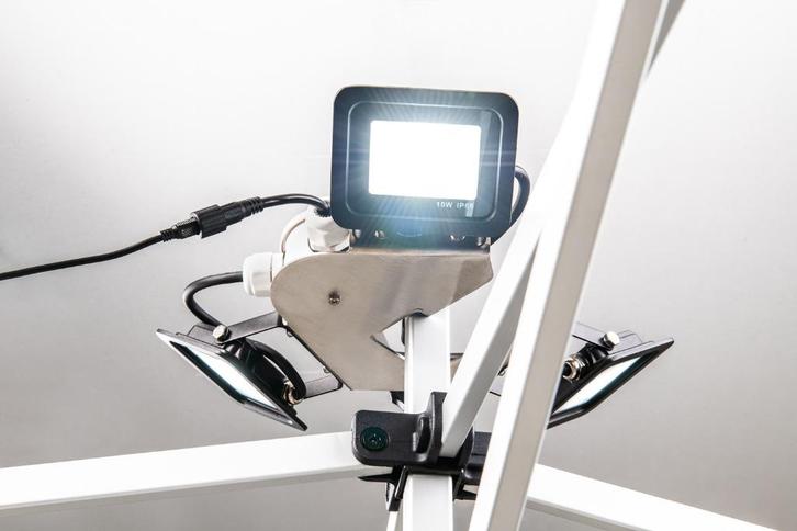 3 weg lamp led verlichting voor partytent/parasol, Tuin en Terras, Buitenverlichting, Nieuw, Plafondlamp, Kunststof, Minder dan 50 watt