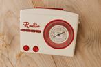 Vintage retro bewaarblik radio design wit rood uniek, Ophalen of Verzenden, Nieuw, Overige