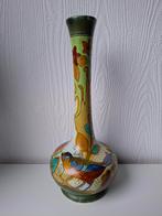 Zeldzaam mooi Gouda plateel Golden ete vaas, Ophalen of Verzenden