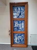 Vintage eiken met delftsblauw muurdecoratie, Ophalen