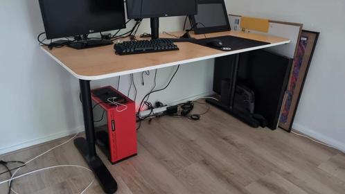 Mooi groot bureau te koop! MOET WEG!, Huis en Inrichting, Bureaus, Zo goed als nieuw, Bureau, In hoogte verstelbaar, Ophalen