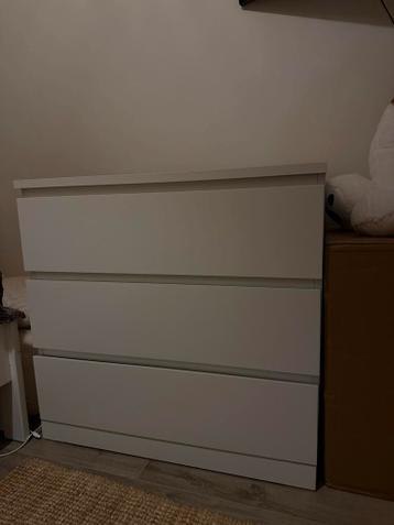 MALM ladekast – 3 lades, wit (IKEA) – 80x78 cm - afbeelding 2