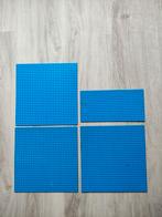 4 Lego grondplaten bouwplaten blauw 32x32 16x32, Ophalen of Verzenden, Gebruikt, Lego