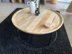 Schitterende Salontafel (olifantpoot) 90 doorsnee/40 hoog, Ophalen, 50 tot 100 cm, Metaal, Rond