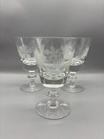 Val Saint Lambert Vasvig Kelkglazen 3 stuks, Ophalen of Verzenden
