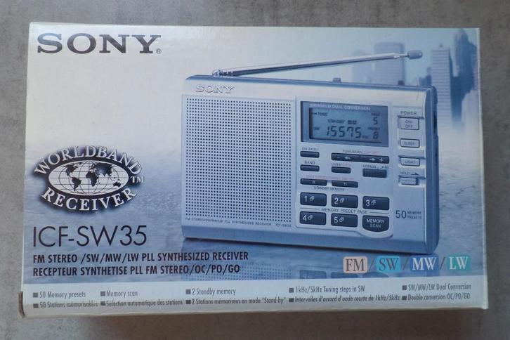 Radio Sony ICF - SW 35, Audio, Tv en Foto, Radio's, Zo goed als nieuw, Radio, Ophalen of Verzenden