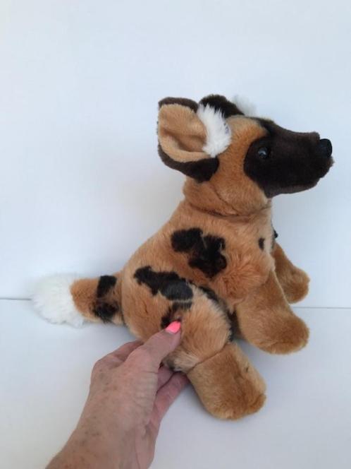 Hyena knuffel of Afrikaanse wilde hond knuffel. 38 cm, Kinderen en Baby's, Speelgoed | Knuffels en Pluche, Zo goed als nieuw, Ophalen of Verzenden