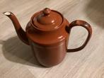 Vintage bruin emaille koffie kan met goud bies, Antiek en Kunst, Antiek | Emaille, Ophalen of Verzenden