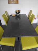 Granieten eettafel. 90 x 180 x 75 cm, Ophalen, Vijf personen of meer, Rechthoekig, 50 tot 100 cm