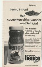 Retro reclame 1968 Nutricia Benco zuivel frisdrank in 'n wip, Verzamelen, Verzenden, Overige typen