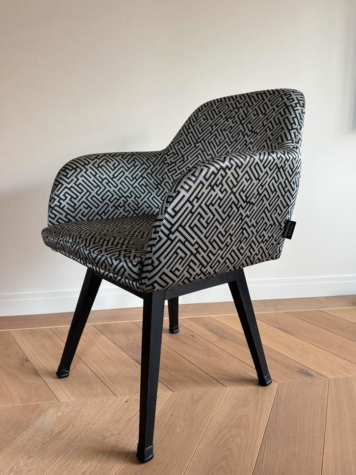 5 UrbanSofa eetkamerstoelen met patroon, Huis en Inrichting, Stoelen, Gebruikt, Vijf, Zes of meer stoelen, Stof, Overige kleuren