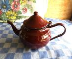 emaille theepotje/ theepot bruin emaille, Ophalen of Verzenden