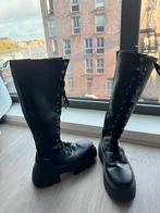Zwarte Hoge Veterlaarzen – Maat 37, Nooit Gedragen – €45 ONO, Ophalen, Hoge laarzen, Zwart, Nieuw