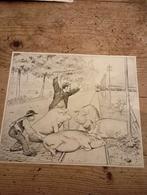 Vintage Johan Braakensiek Platen  Prent Litho 1891, Ophalen of Verzenden