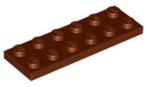 Lego plaatjes/plates 2x6 bruin 32 stuks, Ophalen of Verzenden, Gebruikt, Losse stenen, Lego