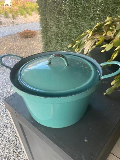 Emaille kookpot, Antiek en Kunst, Antiek | Emaille, Ophalen of Verzenden