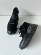 Solidus hoge veter sneakers mt 40 (6.5-K) zwart nubuck leer, Kleding | Dames, Ophalen of Verzenden, Zo goed als nieuw, Zwart, Sneakers of Gympen