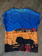 Diane von Furstenberg top, Maat 38/40 (M), Blauw, Ophalen of Verzenden, Zonder mouw