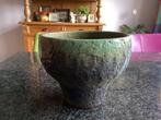 Plantpot, bloempot, groen, zwart, brutalist, vintage, Huis en Inrichting, Kamerplanten, Ophalen