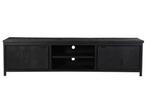 Tv meubel  210 cm breed MANGO zwart /zwart actie prijs, Nieuw, Minder dan 100 cm, 25 tot 50 cm, 200 cm of meer