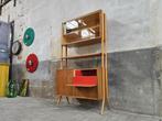 Vintage Jaren 60 Bar / LP Kast Mid Century Vitrinekast Rood
