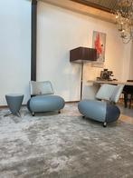 2 Leolux Pallone fauteuil Pa met Tam Tam bijzettafel/ opberg, Metaal, Zo goed als nieuw, Ophalen