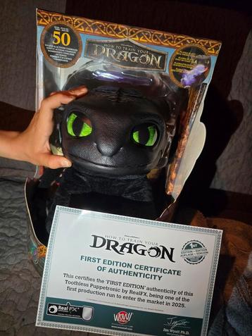 real fx puppetronic toothless 1e editie! Nieuw beschikbaar voor biedingen