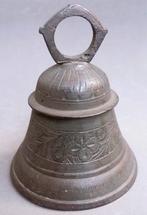 Om 1900-1950 Bronzen Bel Handbel Ceremonie Gebedsbel Gebed, Ophalen of Verzenden, Brons