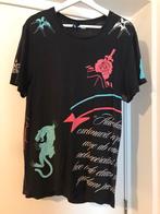 H&M divided t-shirt korte mouw tattoo tekst maat M zgan, Zo goed als nieuw, Verzenden, Maat 48/50 (M), Grijs