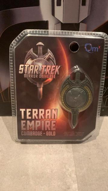 Star Trek Mirror Universe Terran Empire Combadge (Gold) QMX beschikbaar voor biedingen