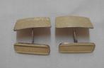 Zilveren vintage manchetknopen goud verguld nr.690, Verzenden, Zo goed als nieuw, Zilver, Verguld