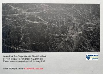 Grote Plak Pvc Tegel Marmer 3898 91,4cm X 45,7cm €14,95m2 beschikbaar voor biedingen