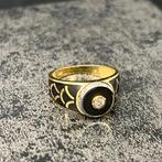 14k gouden ring heren nieuw onyx model, Ophalen of Verzenden, Nieuw, Goud