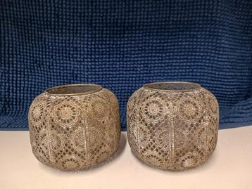 koperen windlichten/waxinelichthouders beschikbaar voor biedingen