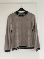 Geisha top met panterprint en subtiele glans maat S, Ophalen of Verzenden, Zo goed als nieuw, Lange mouw, Maat 36 (S)