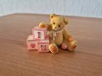 Cherished Teddies Teddybeer met blokken 'I Love U' Beeldje, Ophalen of Verzenden
