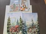 Pakket voor het maken van 4 kerstkaarten (2), Ophalen of Verzenden, Zo goed als nieuw, Overige thema's, Overige typen
