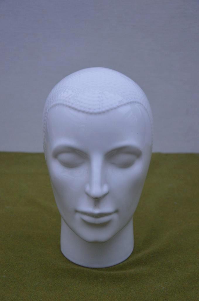 Vintage wit koptelefoon hoofd keramiek Royal Delft 1970`s, Verzamelen, Retro, Huis en Inrichting, Ophalen of Verzenden