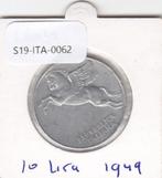S19-ITA-0062 Italy 10 Lira 1949  KM90 VF-, Verzenden, Italië