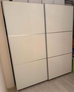 2x Moderne witte schuifdeur kledingkast, Huis en Inrichting, Ophalen, Met plank(en), 150 tot 200 cm, Zo goed als nieuw