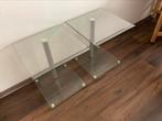 Gratis Bijzettafeltjes glas design, Huis en Inrichting, Ophalen of Verzenden, Zo goed als nieuw, Glas, Cd's