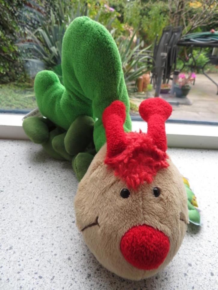 Rups merk Sigikid meet ca 38 cm breed zacht badstof lijf, Kinderen en Baby's, Speelgoed | Knuffels en Pluche, Zo goed als nieuw