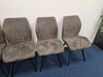 Eetkamerstoelen grijs (6 stuks), Huis en Inrichting, Stoelen, Ophalen, Gebruikt, Grijs, Vier
