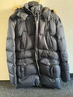 Guess winterjas parka model donkerblauw maat L, Ophalen of Verzenden, Zo goed als nieuw, Blauw