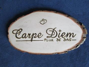 woonspreuken - uw eigen tekst op hout creamar PYROGRAFIE beschikbaar voor biedingen